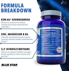 img 3 attached to 💪 Blue Star STATUS Testosterone Booster for Men: Advanced Test Booster and DIM Supplement with KSM 66 Ashwagandha, Naturally Enhance Lean Muscle Growth, Increase Testosterone Levels, and Counteract Estrogen, 90 Capsules