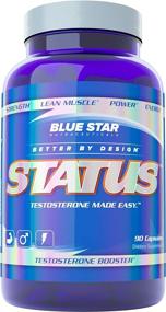 img 4 attached to 💪 Blue Star STATUS Testosterone Booster for Men: Advanced Test Booster and DIM Supplement with KSM 66 Ashwagandha, Naturally Enhance Lean Muscle Growth, Increase Testosterone Levels, and Counteract Estrogen, 90 Capsules
