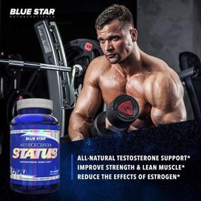 img 2 attached to 💪 Blue Star STATUS Testosterone Booster for Men: Advanced Test Booster and DIM Supplement with KSM 66 Ashwagandha, Naturally Enhance Lean Muscle Growth, Increase Testosterone Levels, and Counteract Estrogen, 90 Capsules