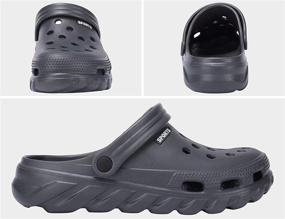 img 1 attached to 👣 Ultra-Lightweight Gray Slippers: Breathable & Comfortable U720FSDDX04 - Size 260