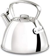 🍵 premium all-clad e86199 stainless steel tea kettle - 2-quart, silver, review & best price logo