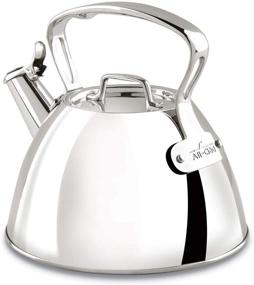 img 4 attached to 🍵 Premium All-Clad E86199 Stainless Steel Tea Kettle - 2-Quart, Silver, Review & Best Price