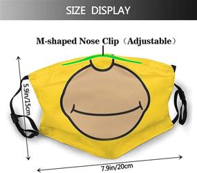 img 2 attached to 🤫 Homer Simpson Adults Fashion Washable Dustproof and Windproof Mask - Reusable Face Cover with Adjustable Ear Straps in Black