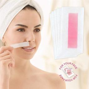 img 1 attached to 🧖 Avashine Facial Wax Strips: Women's At-Home Hair Removal Kit with 64 Strips