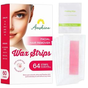 img 4 attached to 🧖 Avashine Facial Wax Strips: Women's At-Home Hair Removal Kit with 64 Strips