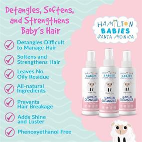 img 2 attached to Hamilton Babies: Emmy Leave-In Detangler - Baby Detangler Spray - 5 fl oz / 149 💆 mL - Natural, Hypoallergenic Hair Care Treatment, Moisturizing and Strength-Enhancing Formula, Tames Frizz and Softens Unruly Hair