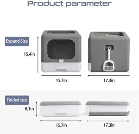 img 3 attached to Foldable Top Entry Cat Litter Box with Lid, Extra Large Space, Drawer Structure, Smell Proof Anti-Splashing, Easy Cleaning - Includes Cat Plastic Scoop