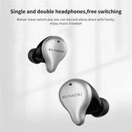 🎧 wireless earbuds bluetooth 5.0 - ipx5 waterproof, stereo headphones with charging case, built-in mic, premium sound and deep bass for sports logo