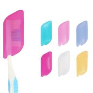 🦷 6 pcs silicone toothbrush covers: ideal toothbrush head protectors for travel and home logo