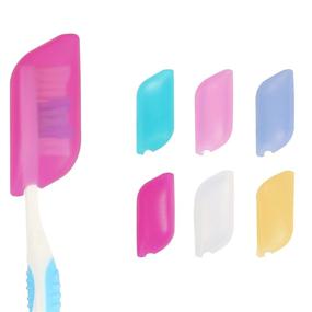 img 4 attached to 🦷 6 Pcs Silicone Toothbrush Covers: Ideal Toothbrush Head Protectors for Travel and Home