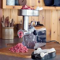 🔌 powerful and versatile: weston 0.75 hp pro series #8 meat grinder in silver logo