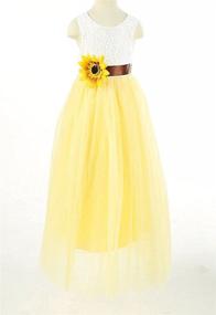 img 3 attached to Bow Dream Sunflower Bridesmaid Headband for Girls' Clothing and Dresses