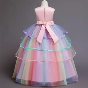 img 2 attached to 🦄 Trendy TTYAOVO Unicorn Party Princess Girls' Dresses: Perfect for Magical Celebrations!