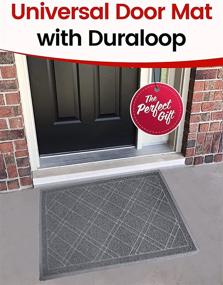 img 3 attached to ✨ XL Grey SlipToGrip Universal Doormat – Anti-Slip, Durable & Washable – Ideal for Entrance, Front Door, Garage, Porch, Patio – 42” x 35” Low Profile Mat that Absorbs Dirt & Dust – Indoor & Outdoor Use