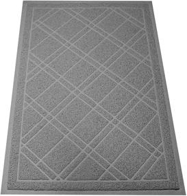 img 4 attached to ✨ XL Grey SlipToGrip Universal Doormat – Anti-Slip, Durable & Washable – Ideal for Entrance, Front Door, Garage, Porch, Patio – 42” x 35” Low Profile Mat that Absorbs Dirt & Dust – Indoor & Outdoor Use