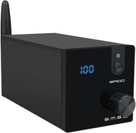 🔊 smsl sa100 50 вт x 50 вт bluetooth 5.0 усилитель - 2-канальный стерео аудиоусилитель с регулятором высоких и низких частот - настольный усилитель (черный) логотип