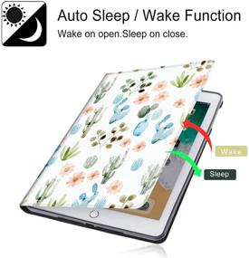 img 1 attached to 📚 BEROSET Case for Kindle Fire HD 8 / HD 8 Plus Tablet (2020 Release) - Alpaca and Cactus Smart Cover with Adjustable Stand, Auto Wake/Sleep, & Cute Stickers