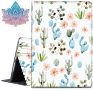 📚 beroset case for kindle fire hd 8 / hd 8 plus tablet (2020 release) - alpaca and cactus smart cover with adjustable stand, auto wake/sleep, & cute stickers logo