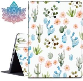 img 4 attached to 📚 BEROSET Case for Kindle Fire HD 8 / HD 8 Plus Tablet (2020 Release) - Alpaca and Cactus Smart Cover with Adjustable Stand, Auto Wake/Sleep, & Cute Stickers