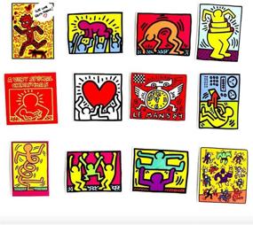 img 2 attached to 🎨 Performance Art Keith Haring Sticker Pack - 50 Stickers for Laptops, Computers, and Hydro Flask