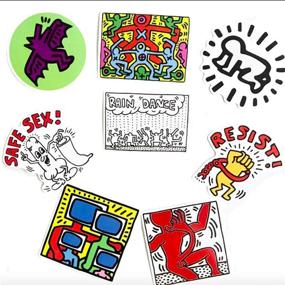 img 1 attached to 🎨 Performance Art Keith Haring Sticker Pack - 50 Stickers for Laptops, Computers, and Hydro Flask