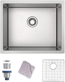 img 4 attached to 🚰 Premium Quality MENSARJOR Undermount Kitchen Sink - 16 Gauge Single Bowl SUS304 Stainless Steel (22.6 X 18 X 10)