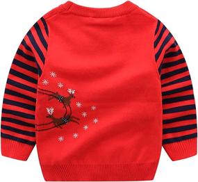 img 3 attached to 👶 Baby Boys' Cotton Pullover Sweatshirt - Casual Crewneck Long Sleeve Toddler Top T-Shirt for Outdoor Activities