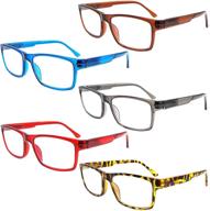 reading glasses blocking colorful eyeglasses logo