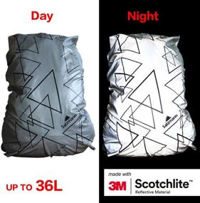 img 2 attached to 🎒 Salzmann 3M Reflective Backpack Cover: High Visibility, Waterproof & Weatherproof for Cycling, Running, Hiking & More