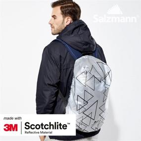 img 1 attached to 🎒 Salzmann 3M Reflective Backpack Cover: High Visibility, Waterproof & Weatherproof for Cycling, Running, Hiking & More