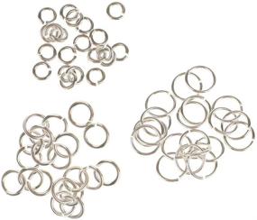 img 4 attached to BeeSpring Wholesale 60-Piece Assorted Silver Open Jump Rings - 3mm, 4mm, 6mm - Ideal for DIY Jewelry Making Findings