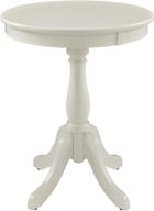 🪑 white powell furniture round accent table logo