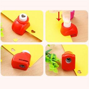 img 3 attached to 15pcs Flantor Paper Punch Craft Set - Mini Hole Punch Shapes Scrapbooking Supplies for Kindergarten Teacher Office Supplies & Kids