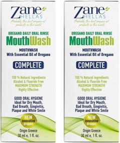 img 4 attached to 🌿 Zane Hellas MouthWash: Oregano Oil Power for Gingivitis, Plaque, Dry Mouth & Bad Breath. Alcohol & Fluoride Free. 100% Herbal Solution. 2 fl.oz.-60ml.