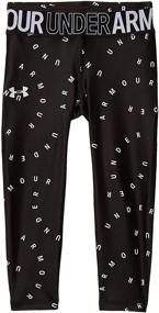 img 3 attached to Девушки Under Armour с леггинсами HeatGear Print Novelty Crop для оптимальной производительности