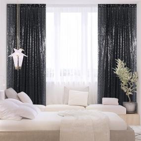 img 1 attached to 🎉 Partisout Sequin Backdrop Curtain 2pcs 2ftx7ft - Party, Wedding, & Photo Sequin Backdrop