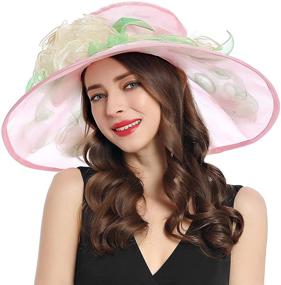 img 3 attached to 👒 Kentucky Organza Fascinator: Wedding & Special Occasion Women's Accessories