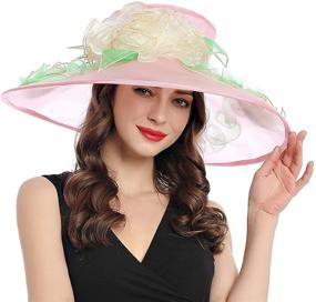 img 1 attached to 👒 Kentucky Organza Fascinator: Wedding & Special Occasion Women's Accessories