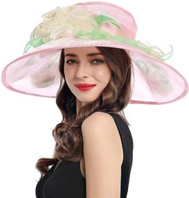 img 2 attached to 👒 Kentucky Organza Fascinator: Wedding & Special Occasion Women's Accessories