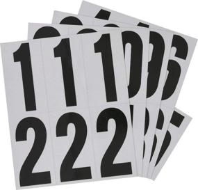 img 3 attached to 📬 Hillman 843445 Reflective Adhesive Mailbox Number Pack, 3", Black & White
