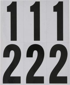 img 2 attached to 📬 Hillman 843445 Reflective Adhesive Mailbox Number Pack, 3", Black & White