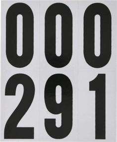 img 1 attached to 📬 Hillman 843445 Reflective Adhesive Mailbox Number Pack, 3", Black & White