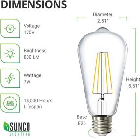 img 3 attached to 💡 Vintage Filament Decorative Industrial Electrical Lighting Components by Sunco Lighting