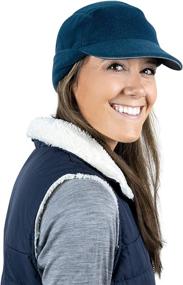 img 1 attached to 🧥 Stay Warm and Fashionable with the TrailHeads Fleece Ponytail Hat with Drop Down Ear Warmer for Women