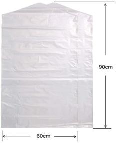 img 1 attached to Fangkun Pack of 50 Garment Bags - Transparent Clothing Dust 👕 Covers for Dry Cleaner, Home Storage, Travel, Closet - 60 × 90 cm