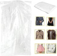 fangkun pack of 50 garment bags - transparent clothing dust 👕 covers for dry cleaner, home storage, travel, closet - 60 × 90 cm logo