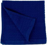 🛀 indigo premium waffle weave washcloth: natural cotton, quick dry, soft, luxurious, highly absorbent, no lint, fade resistant color, small face towel logo