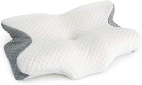 img 4 attached to 🌙 Wemore Memory Foam Cervical Pillow: Relieve Neck and Shoulder Pain with Ergonomic Design and CertiPUR Certified Foam for Side, Back, and Stomach Sleepers