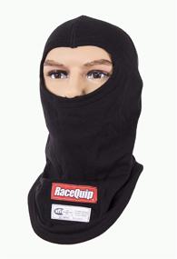img 3 attached to 🔥 RaceQuip Black Large FR Single Layer Hood Balaclava SFI 3.3 Fire Retardant Underwear Head Sock - 433991