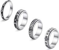 💍 stainless steel spinner ring for women - ubgicig wedding jewelry for stress relief logo